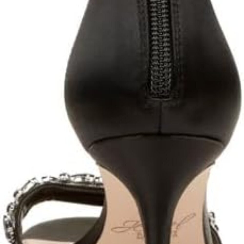 Women's Satin Embellished Strap Evening Shoe Size 10 Champagne - Picture 9 of 9